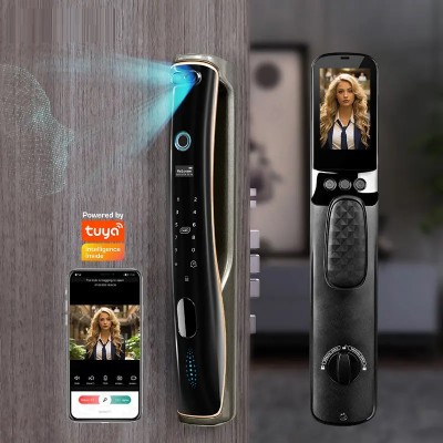 Derin Yüz Tanıma Parmak İzi Şifreli / Kartlı Tam Otomatik Kapı Sistemi