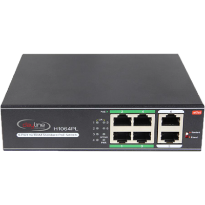 SWP-H1064PL Dayline 6 Port 10/100Mbps Poe Switch