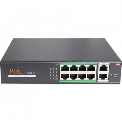 SWP-H1108PL Dayline 8-POE Portlu, 10 Port RJ45 Ethernet Network Switch
