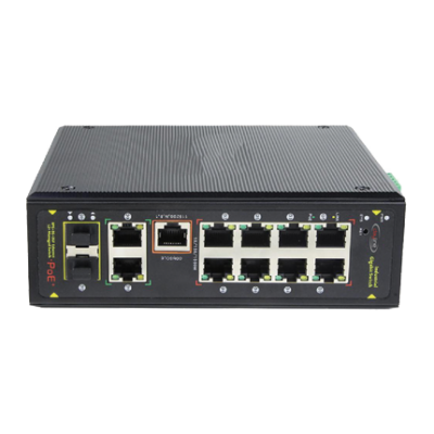 SWP-IPS33128PFM Dayline 12 Port Full Gigabit Endüstriyel POE Switch