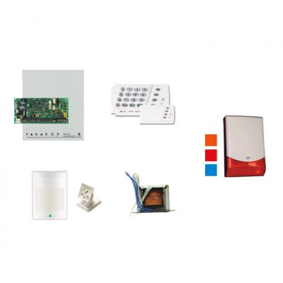 SP4000SET(KIRMIZI) Paradox SP4000 Kablolu Alarm Seti - Siren Flaşör R.: Kırmızı