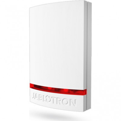 JA-1X1A-C-WH  Teknim Ja-100 Serisi Kablolu Harici  Siren Kapağı Beyaz Plastik Kırmızı Pencere