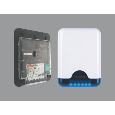 VAS-740BP Teknim Kırmızı Pencereli Harici Siren (Plastik İç Koruma)