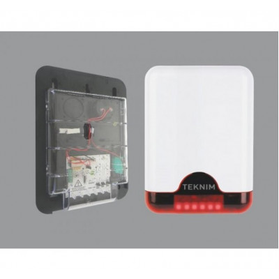 VAS-740RP Teknim Kırmızı Pencereli Harici Siren (Plastik İç Koruma)