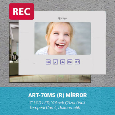 ART-70MS (R) Artego 7" TFT LCD Renkli Kayıtlı Villa Monitor