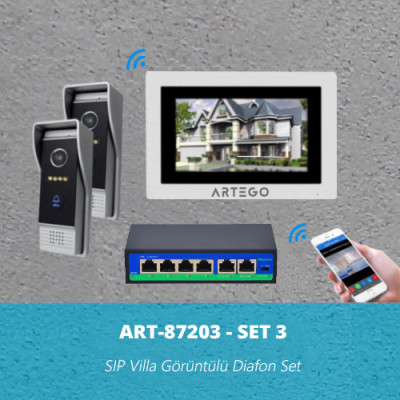 ART-87203-Set 2 Artego SIP Villa Görüntülü Diafon Sistemleri