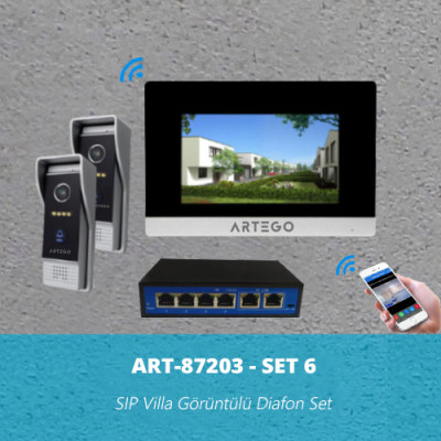 ART-87203-Set 5 Artego SIP Villa Görüntülü Diafon Sistemleri