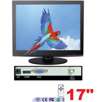17'' İNC RENKLİ TFT LED  Derin Cctv Monitör VGA / HDMI / BNC
