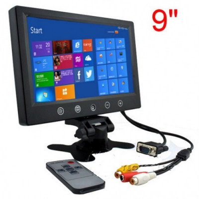 9'' İNC VGA LI RENKLİ TFT LCD HD  Derin CCTV ARAÇ MONİTÖR
