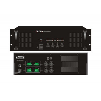 DP-4300B Decon 70-100 Volt 4x300 Watt 4 Kanal Trafolu Power Amfi