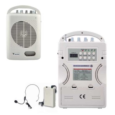 WAP-221 UR-L Westa 50 Watt Yaka - El - Headset Tipi Telsiz Mikrofonlu Taşınabilir Akülü Hoparlör