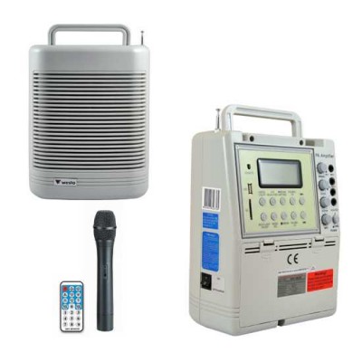 WAP-996 UR-H Westa 60 Watt El Tipi Telsiz Mikrofonlu Taşınabilir Akülü Hoparlör