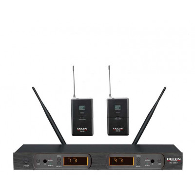 DM-520T Decon UHF Dijital Çift Anten 100 Kanal Çift Yaka Tipi Telsiz Mikrofon