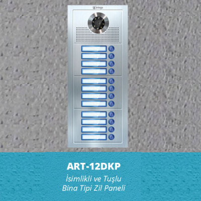 ART-12DKP Artego Apartman Görüntülü Diafon 12 Butonlu Kapı Zil Paneli