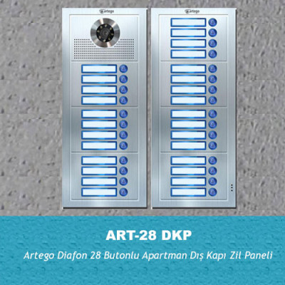 ART-28DKP Artego Artego Diafon 28 Butonlu Apartman Dış Kapı Zil Paneli