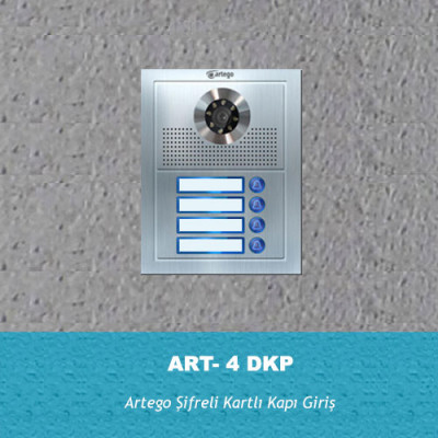 ART-4DKP Artego Apartman Görüntülü Diafon 4 Butonlu Kapı Paneli