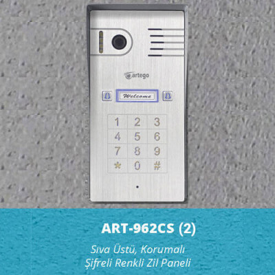 ART-962CS (2)  Artego 2 Buton Şifreli Villa Kameralı Kapı Zili